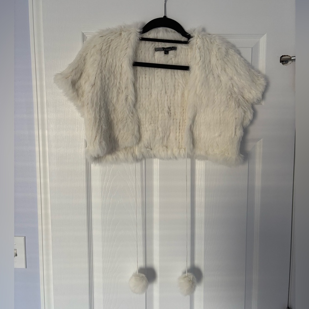 Ivory Faux Fur Cropped Vest / Bolero – Soft Plush